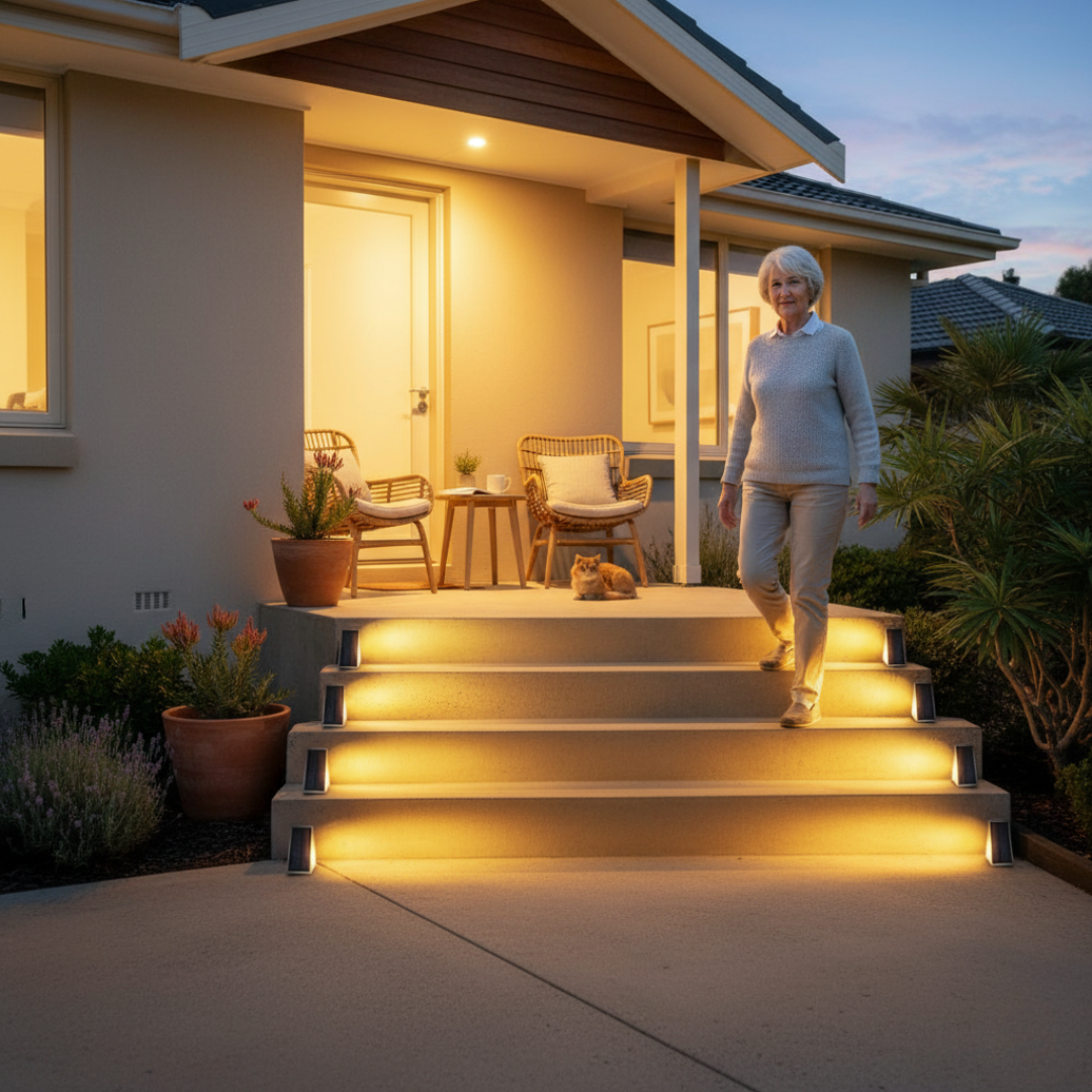 Lumières LED Solaires pour Escaliers Extérieurs Sans Fil pour Terrasse, Clôture et Allée