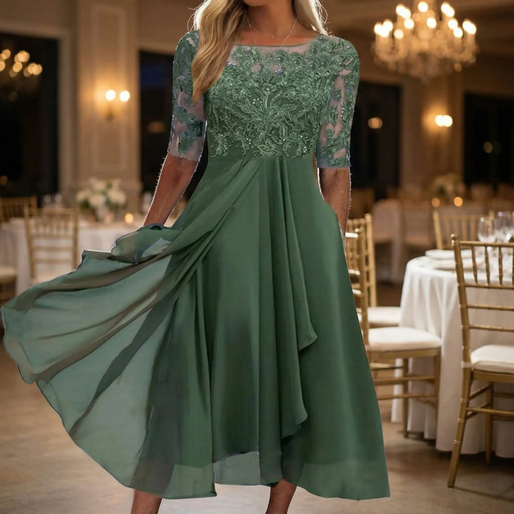 Elsciva - High-Waist Maxi Evening Dress