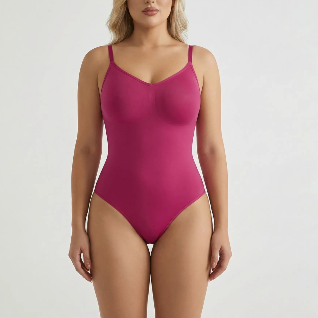 Sömlös Formpassande Spaghetti Strap Bodysuit
