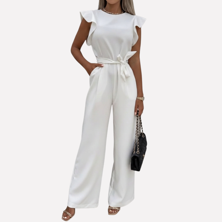 Elegant Jumpsuit med Fladdrande Ärmar