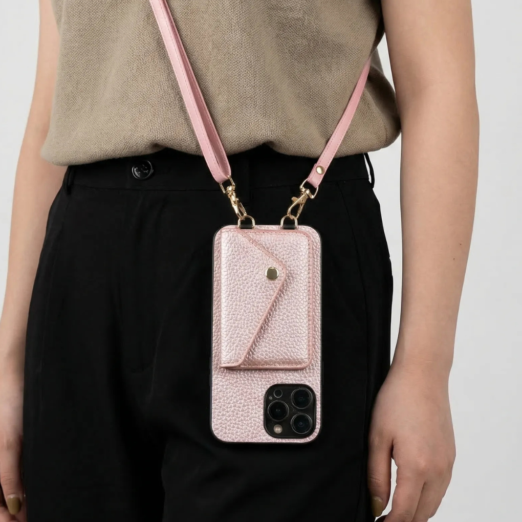 Crossbody Rem Telefonfodral Med Kortfack