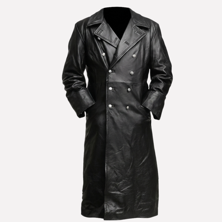Läder Trench Coat för Kvinnor
