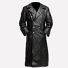 Läder Trench Coat för Kvinnor
