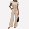 Elegant Jumpsuit med Fladdrande Ärmar