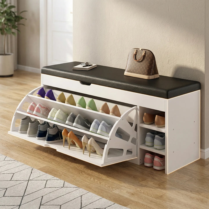 Entrova - 3-In-1 Shoe Cabinet With Bench