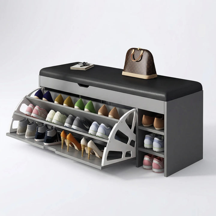 Entrova - 3-In-1 Shoe Cabinet With Bench