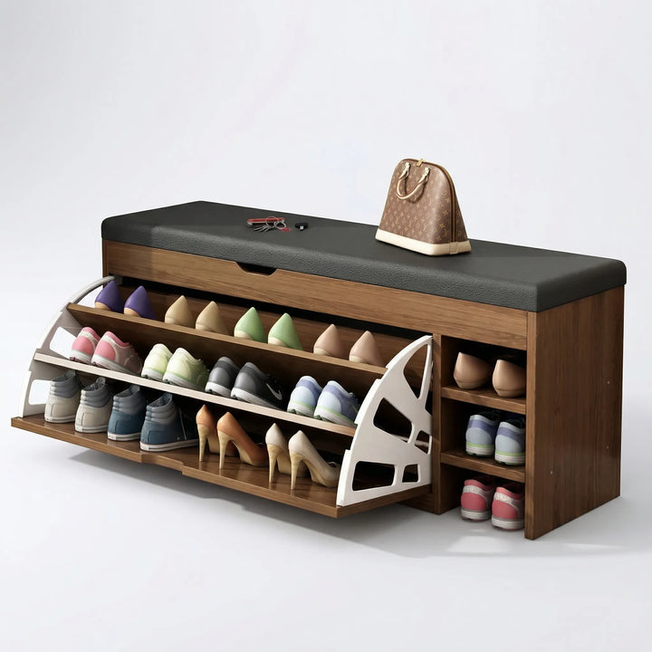 Entrova - 3-In-1 Shoe Cabinet With Bench