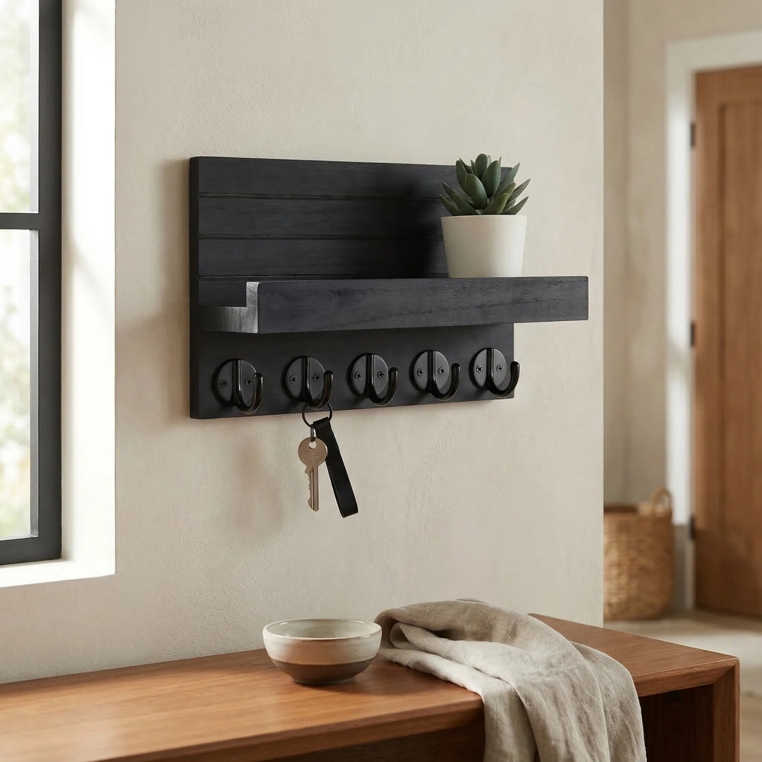 Entrvex - Wall-Mount Key Holder With Shelf