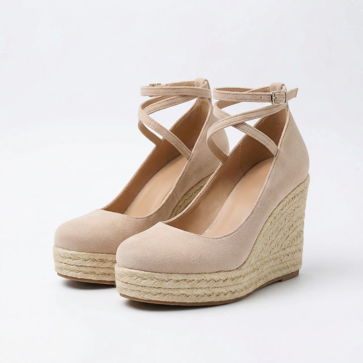 Esparelle - Espadrille Wedge With Ankle Wrap Straps