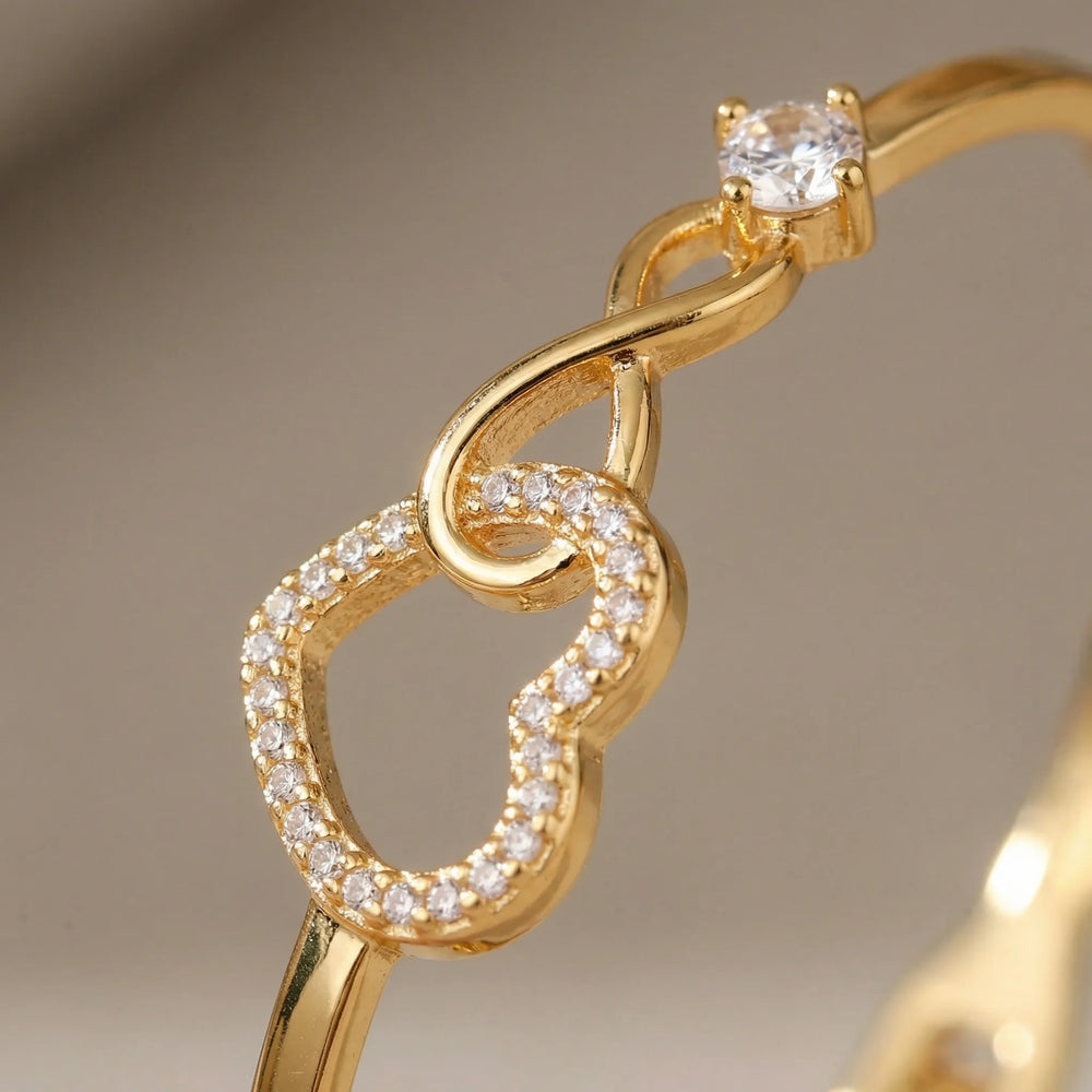 Eternova - Infinity Heart Motif Adjustable Bracelet