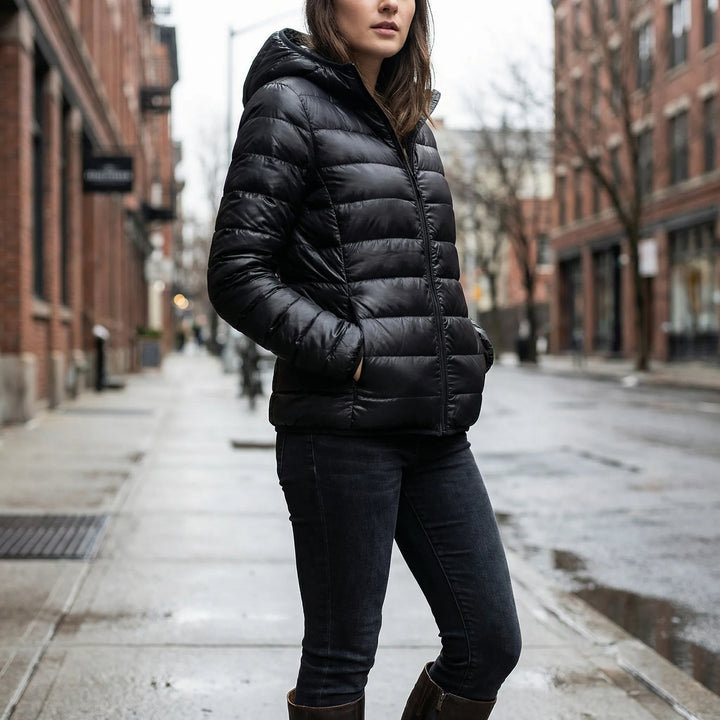 Feathrix - Lightweight Packable Hooded Puffer Coat