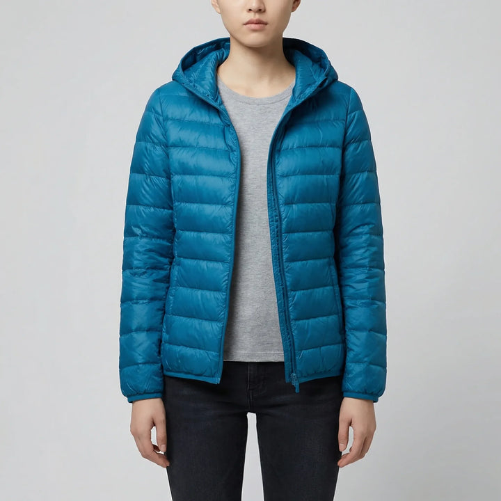 Feathrix - Lightweight Packable Hooded Puffer Coat