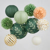 Hängande Papperslykta Och Pom-Pom Set