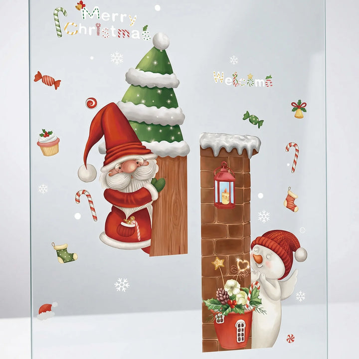 Festivelle - Reusable Festive Window Cling Set