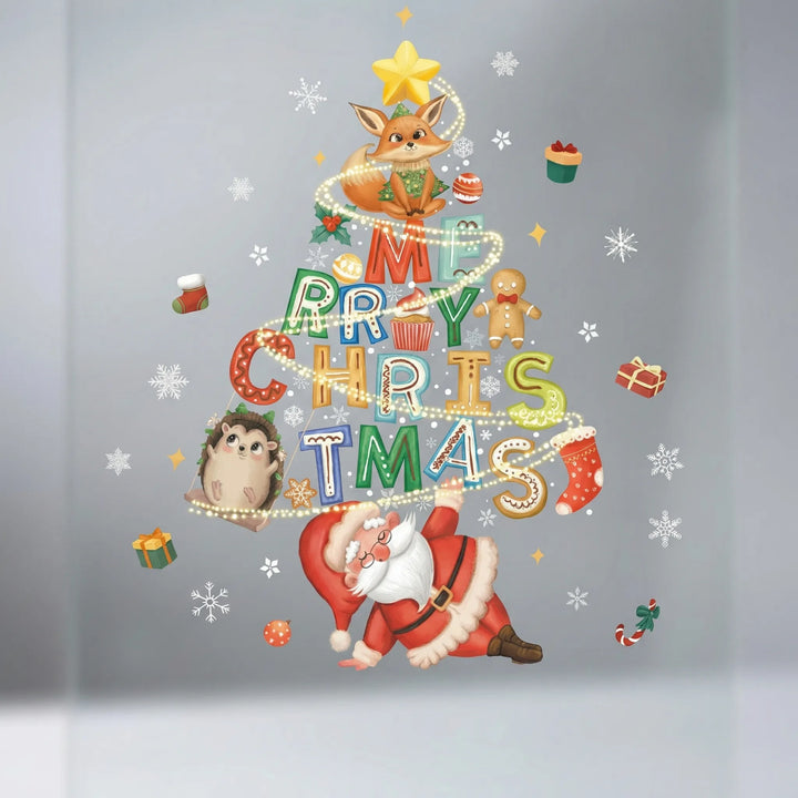 Festivelle - Reusable Festive Window Cling Set