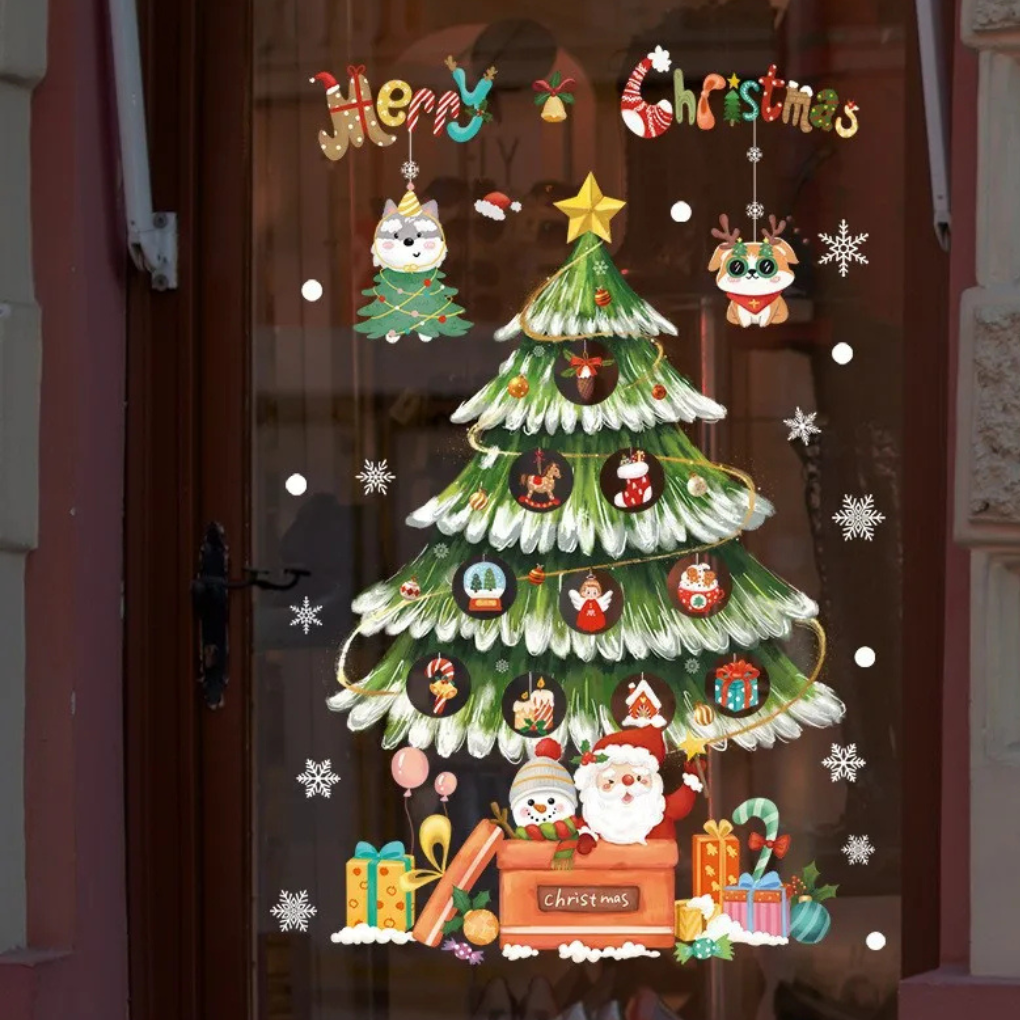 Festivelle - Reusable Festive Window Cling Set