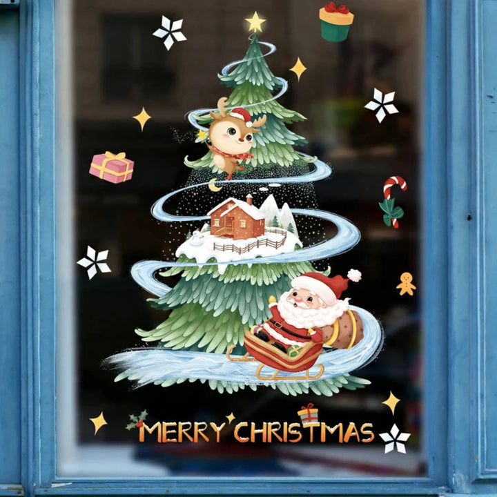 Festivelle - Reusable Festive Window Cling Set