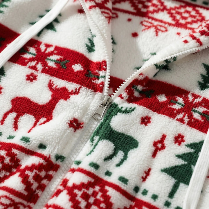 Festivra - Zip-Up Hooded Holiday Jacket