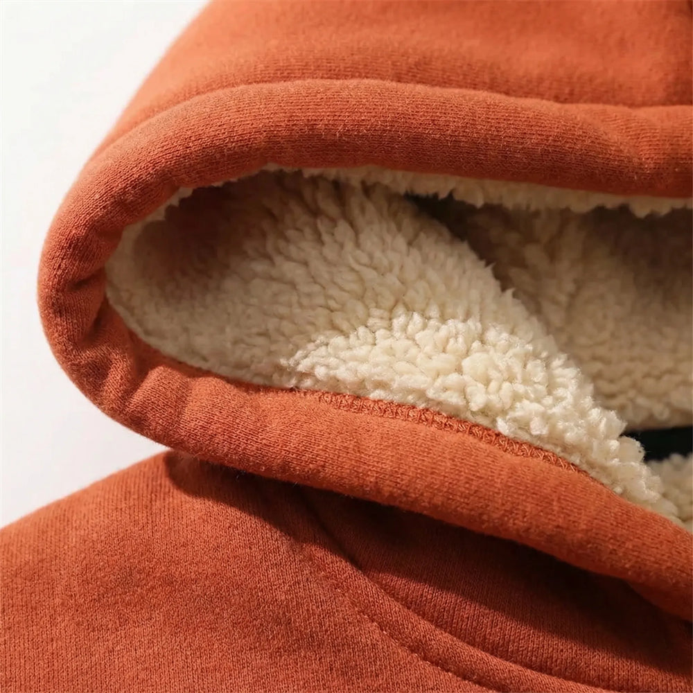 Flecerna - Fleece-Lined Pullover Hoodie For Women