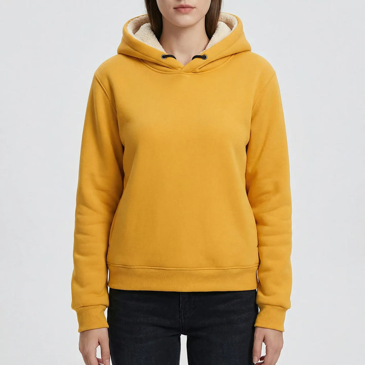 Flecerna - Fleece-Lined Pullover Hoodie For Women