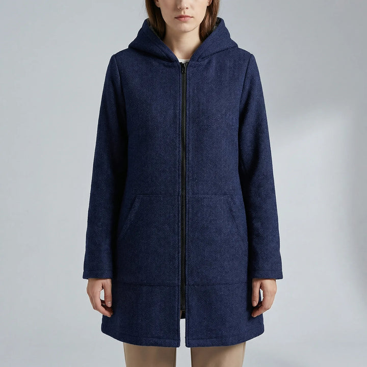 Fleurce - Hooded Full-Zip Fleece-Lined Coat