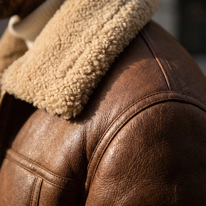 Flighteck - Shearling-Lined Aviator Zip Jacket