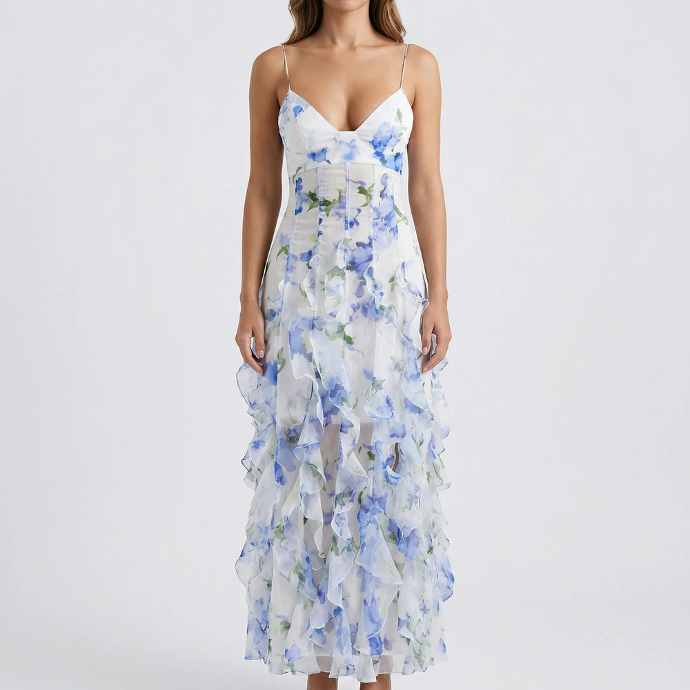Florielle - Ruffled Floral Maxi Dress