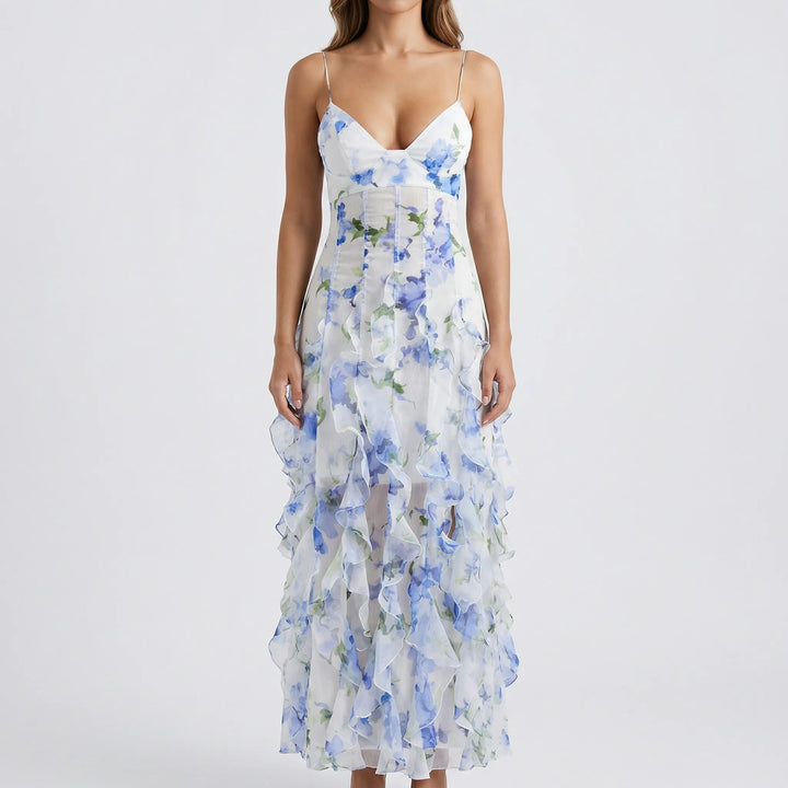 Florielle - Ruffled Floral Maxi Dress