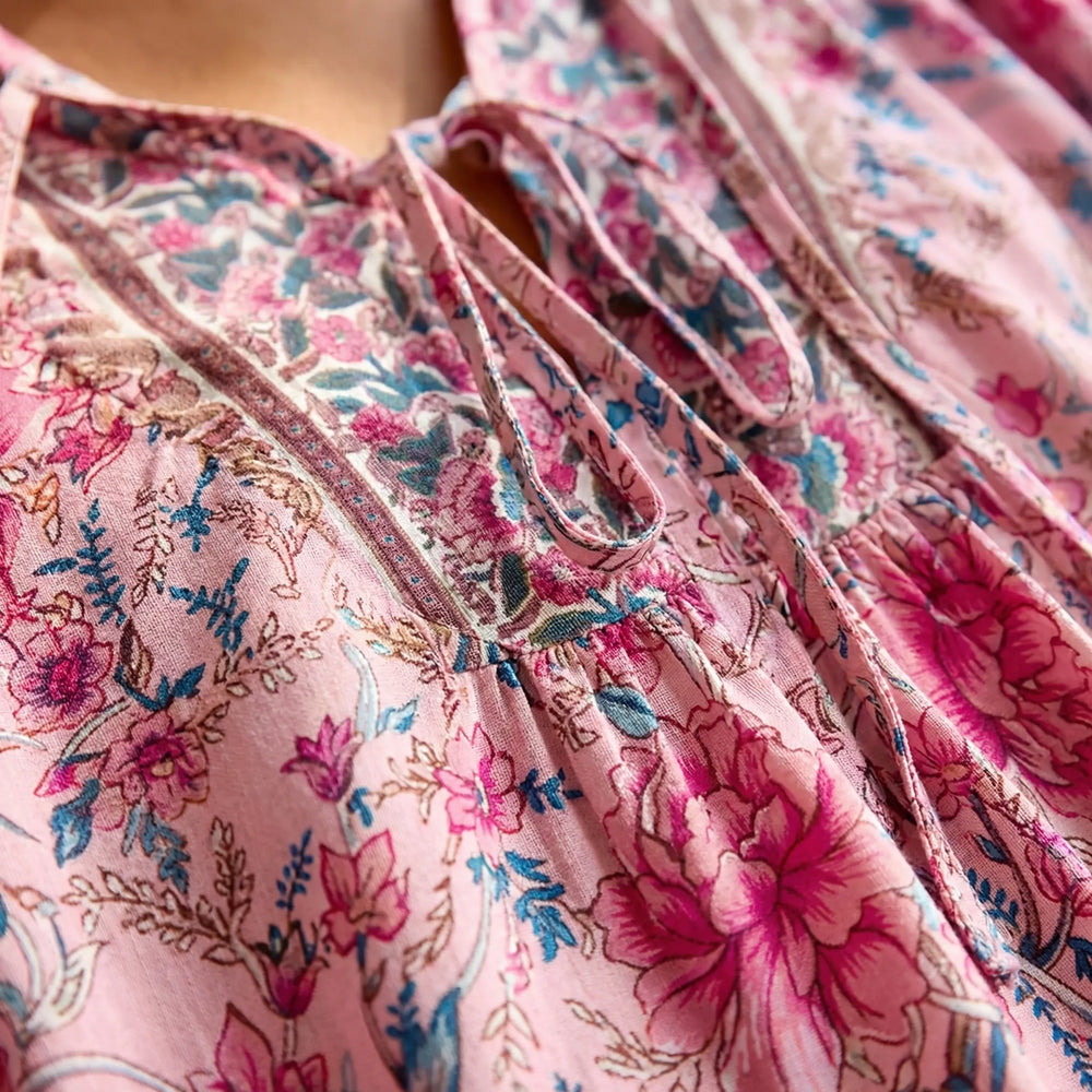 Florindra - Floral Print Boho Blouse
