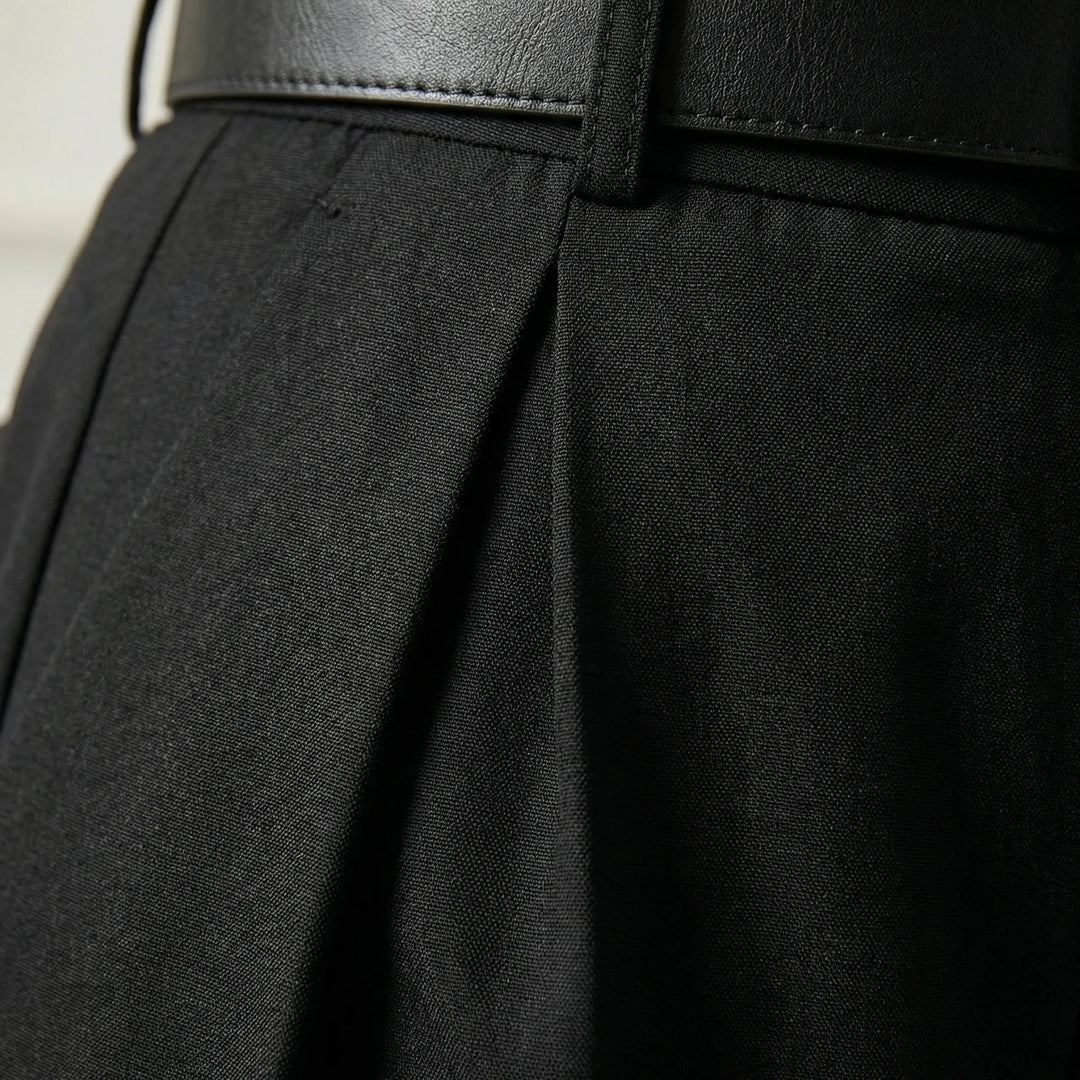 Flowana - High-Waist Flared Wide-Leg Trousers