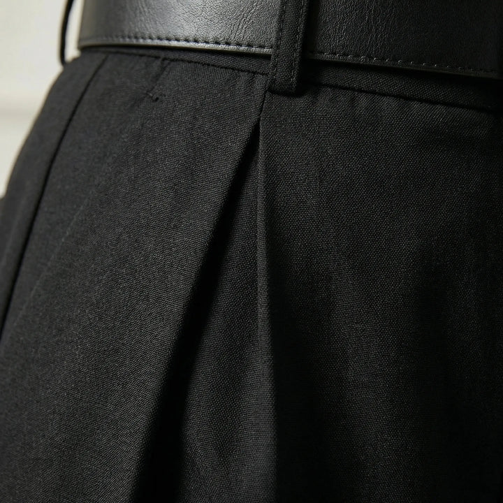 Flowana - High-Waist Flared Wide-Leg Trousers
