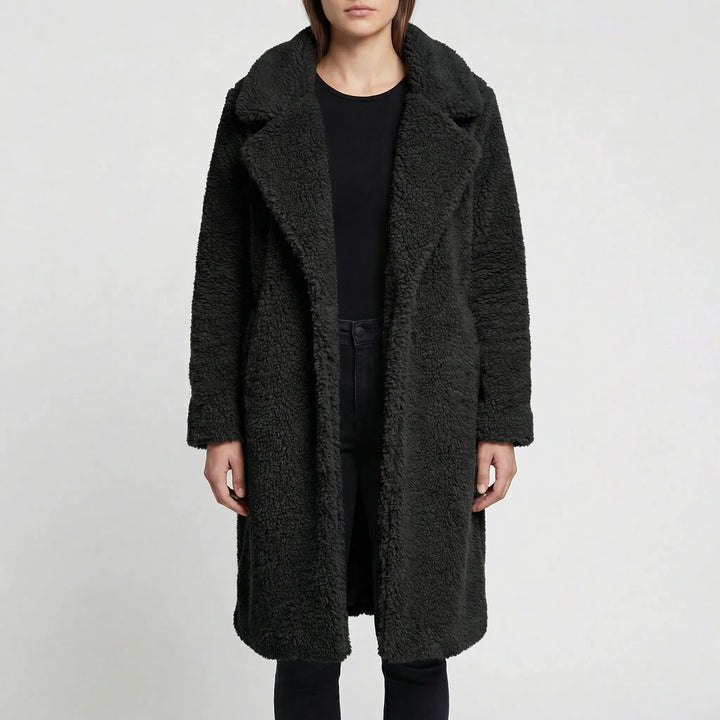 Fluffara - Long Open-Front Teddy Coat
