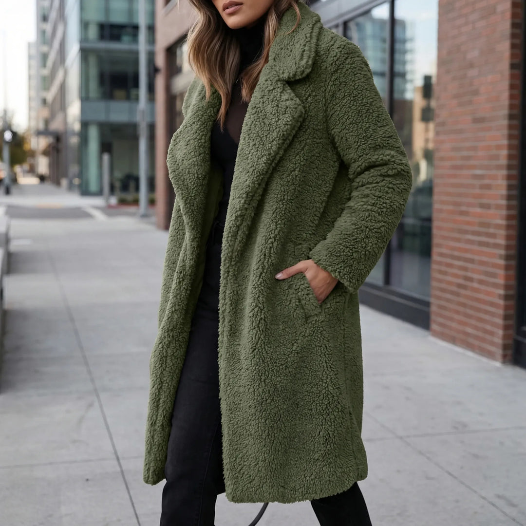 Fluffara - Long Open-Front Teddy Coat