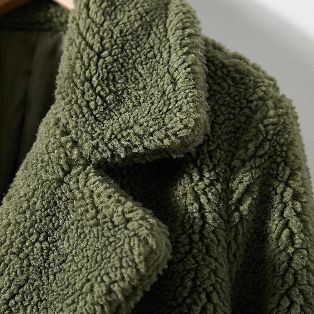 Fluffara - Long Open-Front Teddy Coat