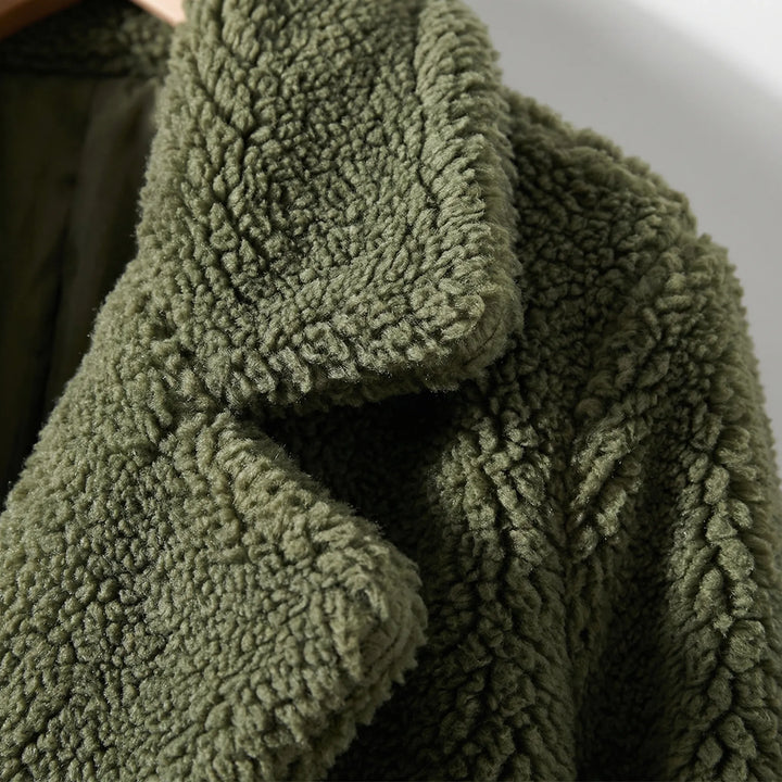 Fluffara - Long Open-Front Teddy Coat
