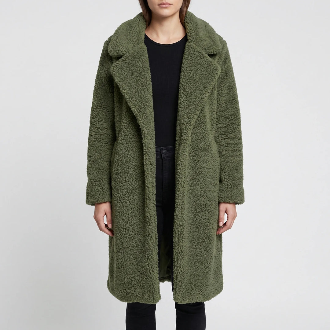 Fluffara - Long Open-Front Teddy Coat