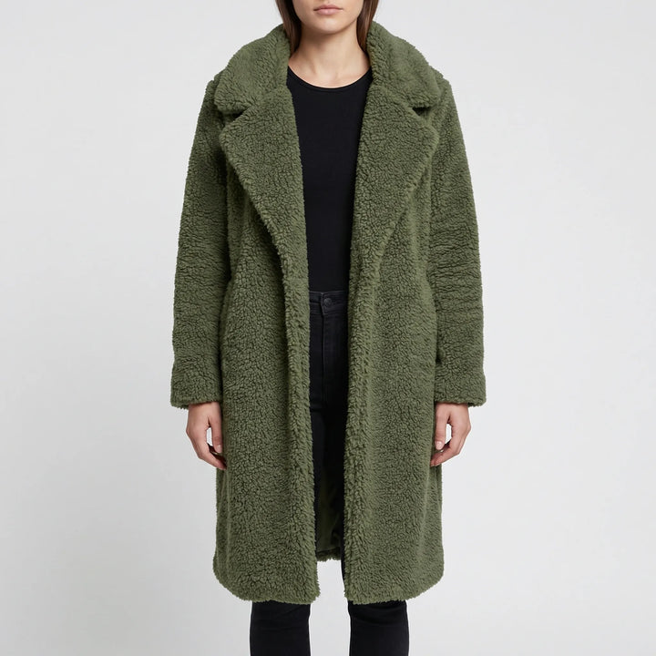 Fluffara - Long Open-Front Teddy Coat