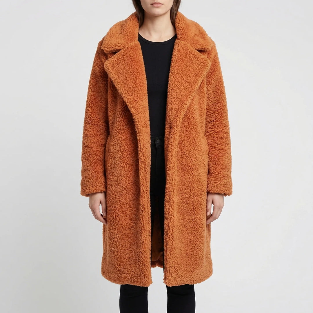 Fluffara - Long Open-Front Teddy Coat
