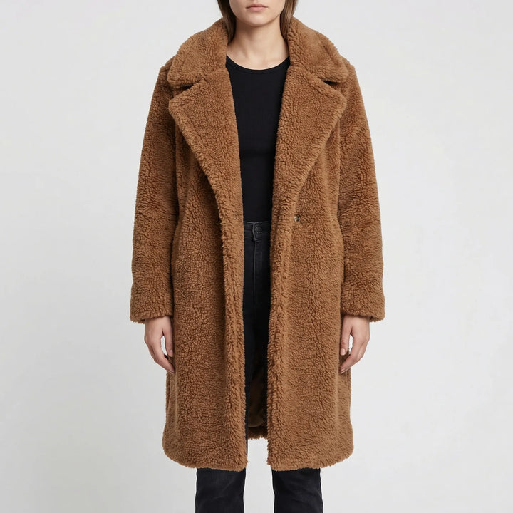 Fluffara - Long Open-Front Teddy Coat
