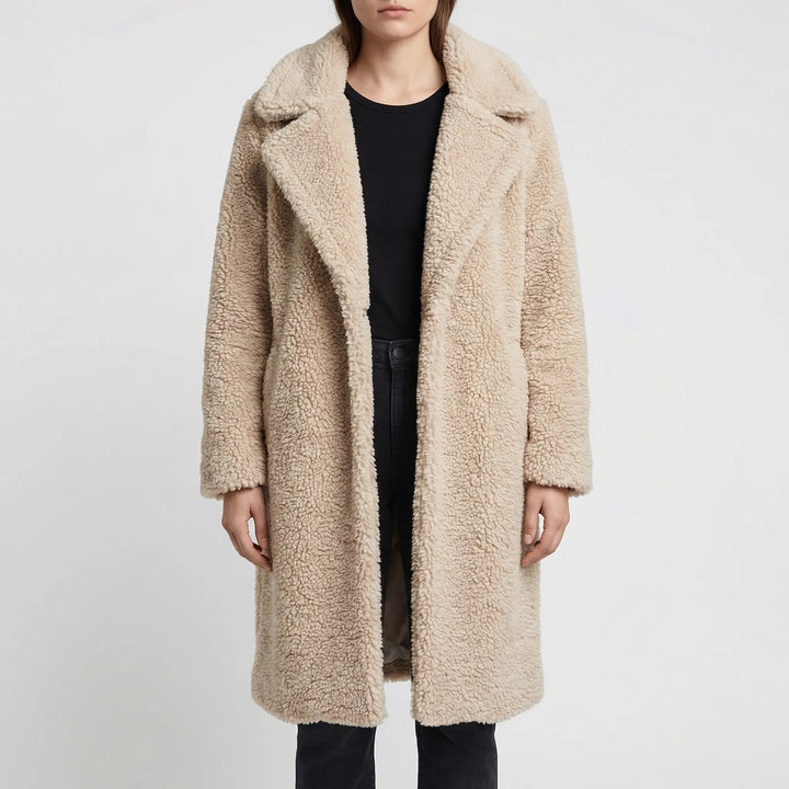 Fluffara - Long Open-Front Teddy Coat