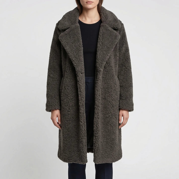 Fluffara - Long Open-Front Teddy Coat