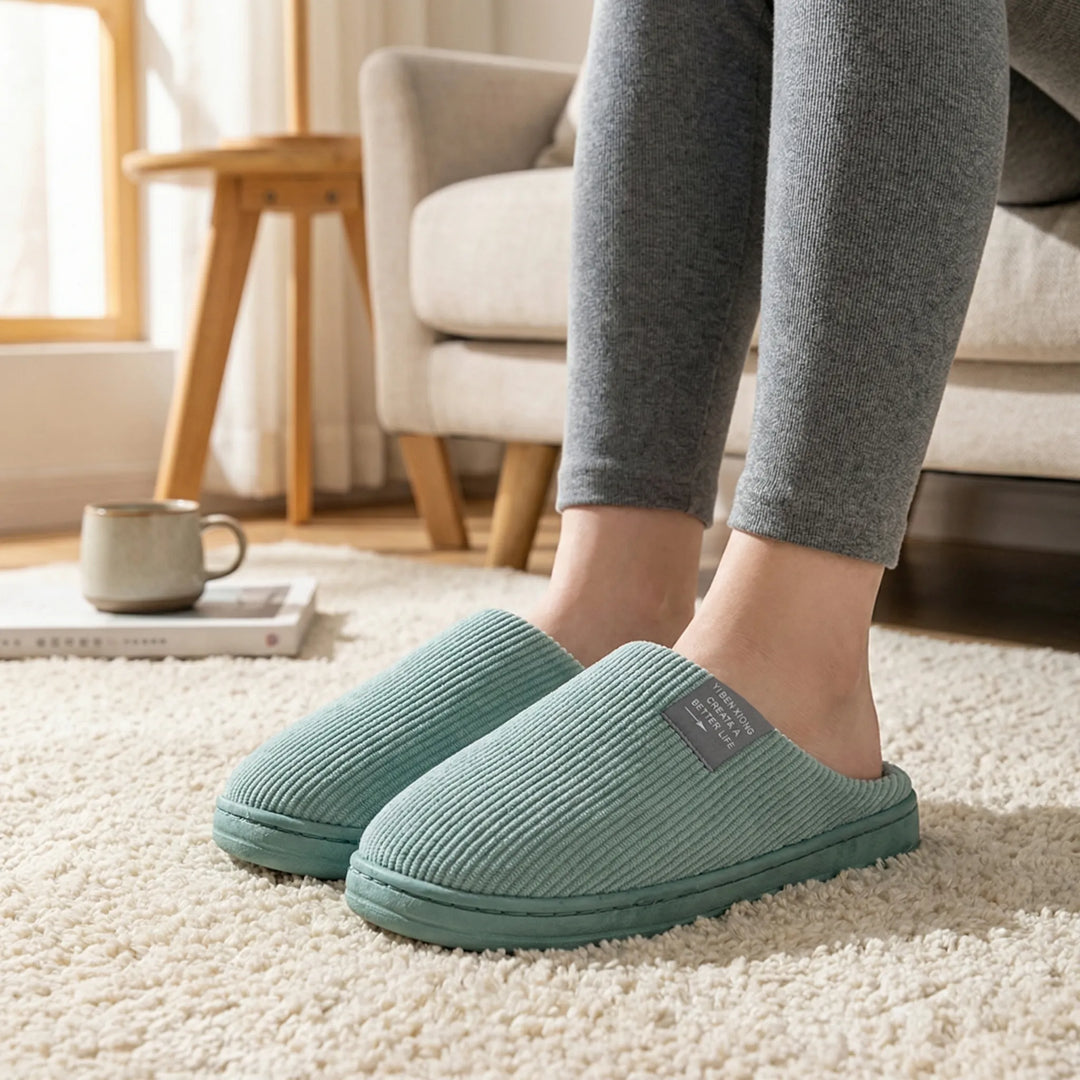 Fluforo - Plush-Lined Indoor Slip-On Slipper