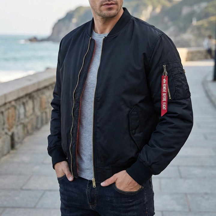 Flyquest - Quilted Lining Bomber Jacket
