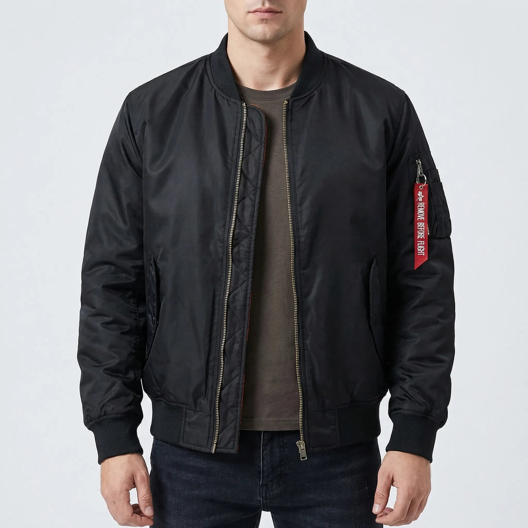 Flyquest - Quilted Lining Bomber Jacket