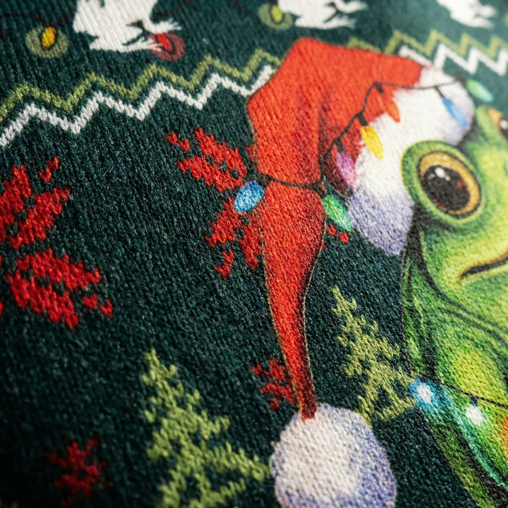 Frogliday - Festive Frog Graphic Holiday Sweater