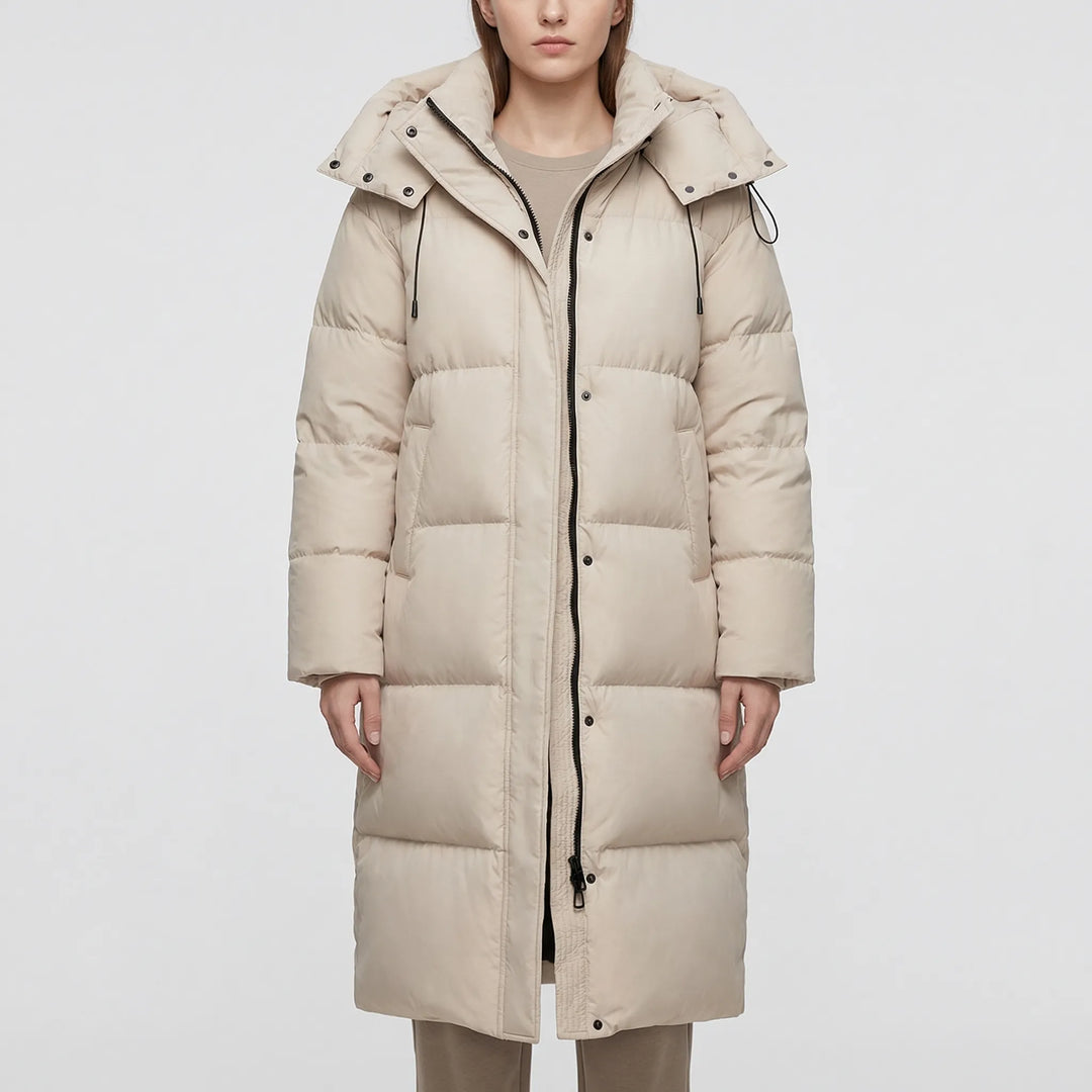 Frostella - Hooded Long Puffer Jacket For Women