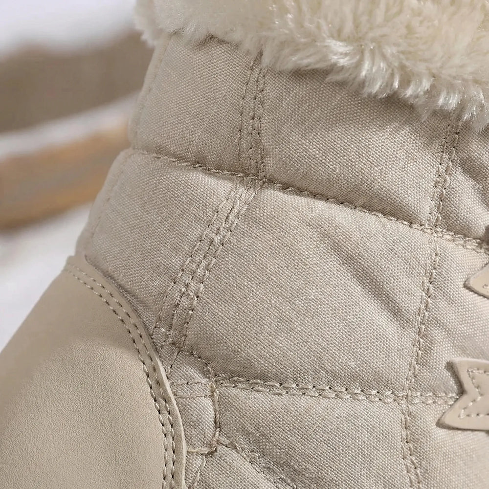 Frosteva - Lace-Up Mid-Calf Winter Snow Boot