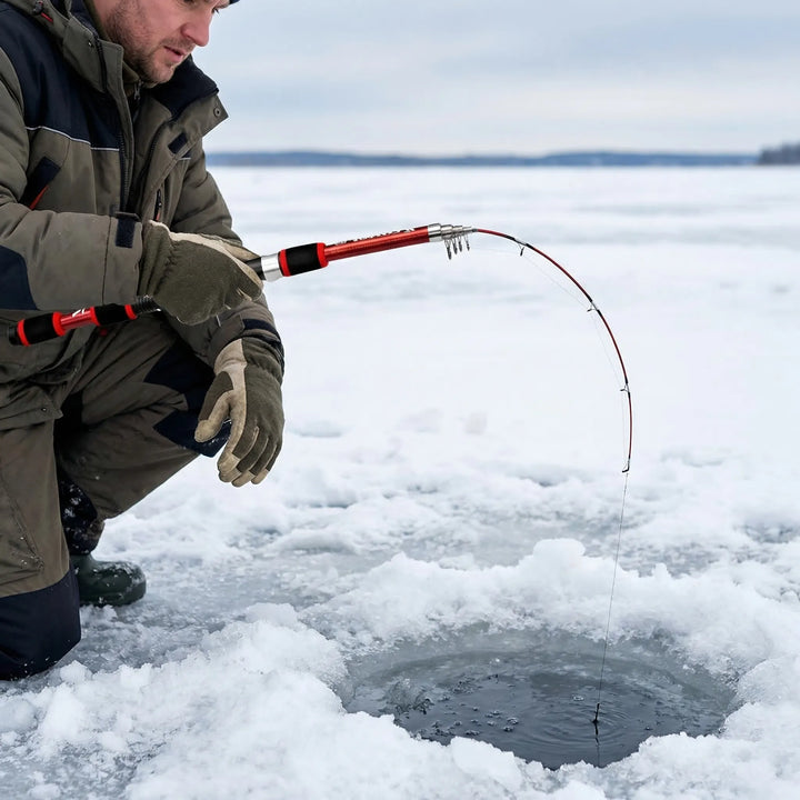 Frostika - Compact Ice Fishing Rod And Reel Combo