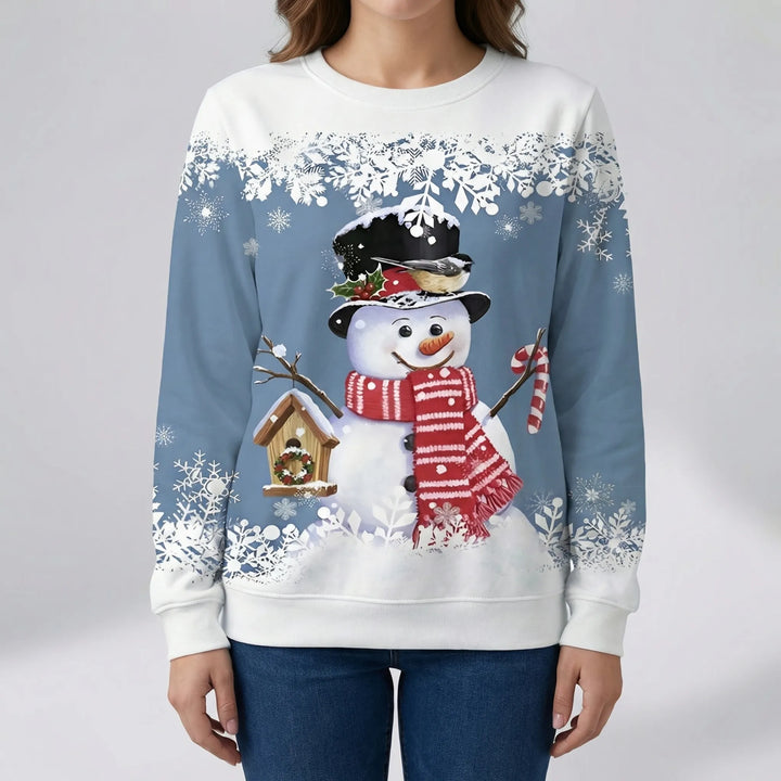 Frostivelle - Festive Snowman Graphic Sweatshirt