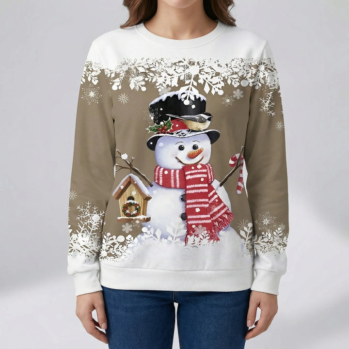 Frostivelle - Festive Snowman Graphic Sweatshirt